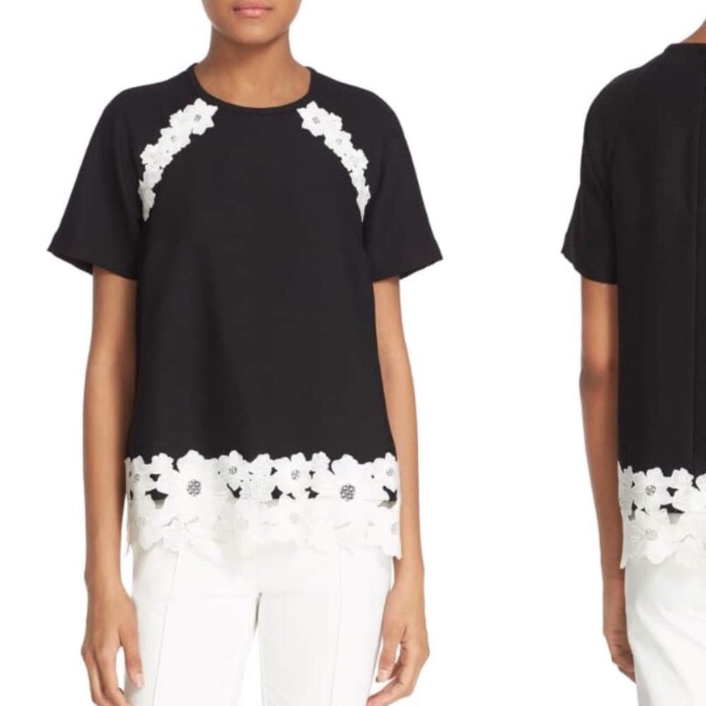 😁SOLD Kate Spade Black/White Trapeze Top Size 4